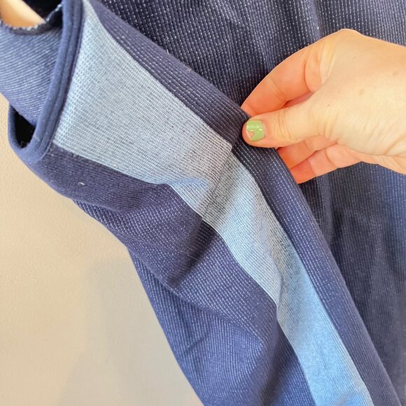 The Upside Circular Knit Raf Dress Racerback Tank Dress L Dark Navy & Light Blue - Picture 6 of 6